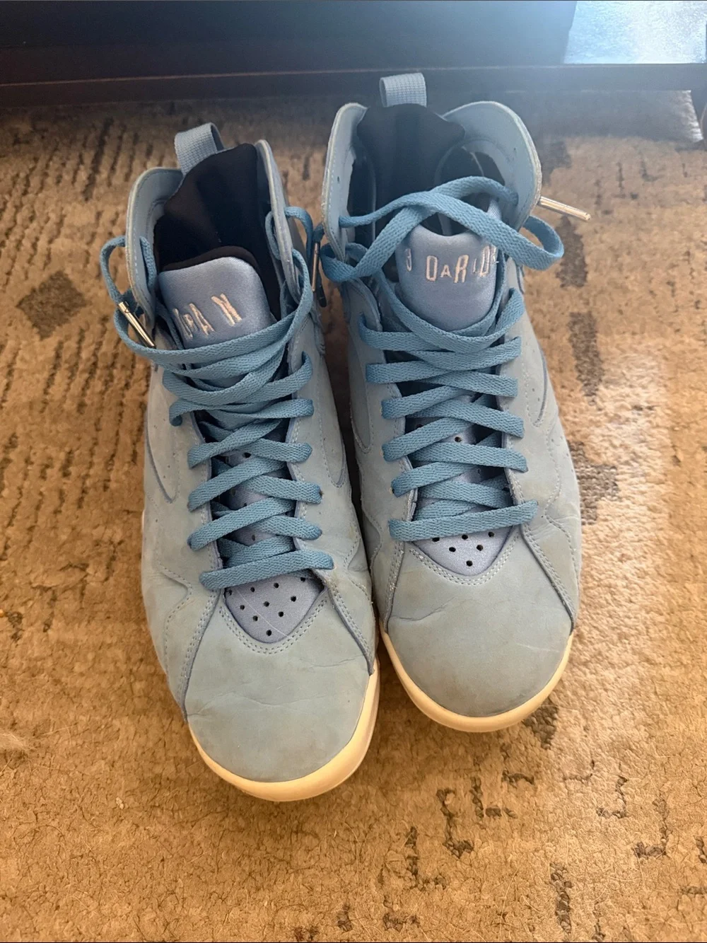 Jordan Light Blue Suede High-Top Sneakers